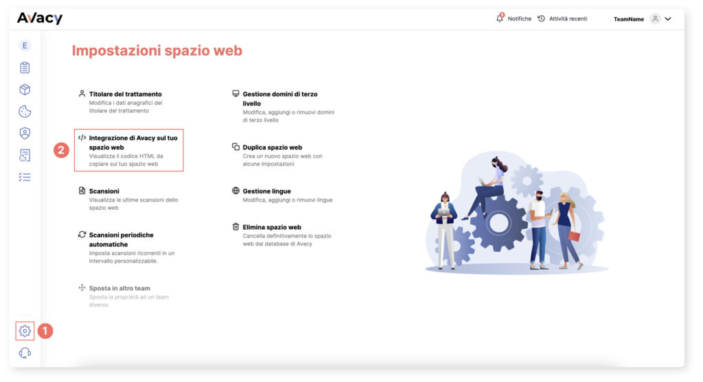 Installare Avacy sul tuo spazio web