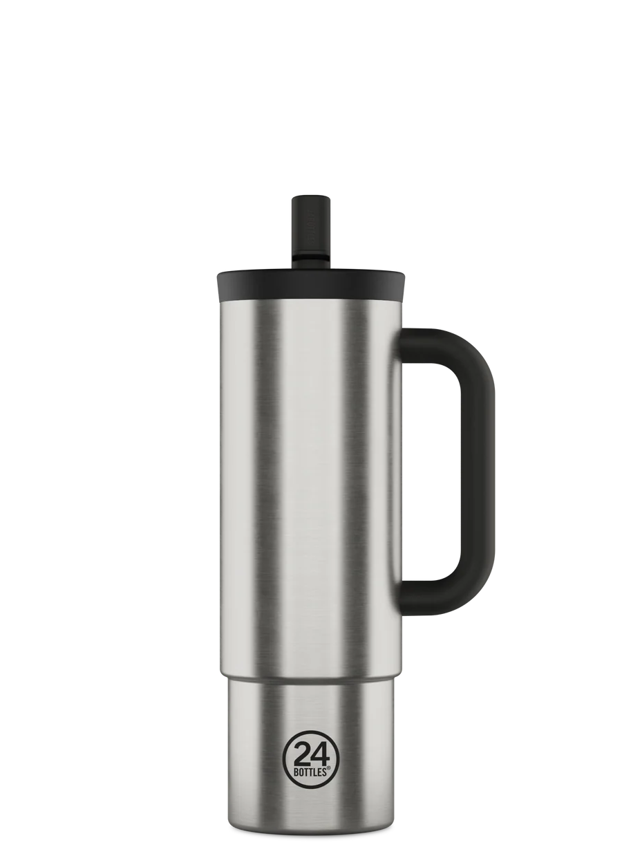 Borraccia 24Bottles Brushed steel Straw Cup 800