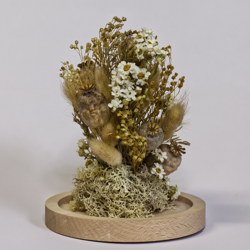 Campana di fiori essiccati Naturale