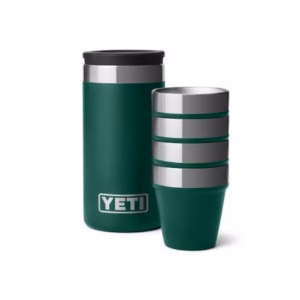 YETI YETI Shot Glasses & Case – Black Forest Green