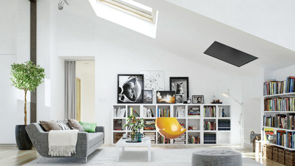 Motorized ceiling tv mount