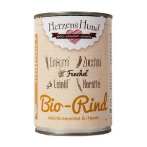 Herzens Hund Manzo Biologico con Verdure Bio Umido per Cani